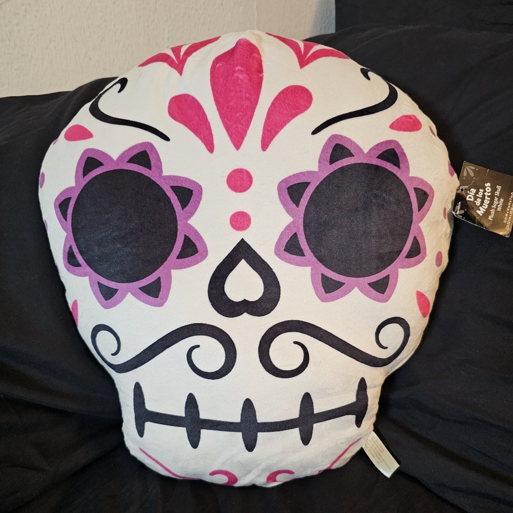 plush sugar skull white